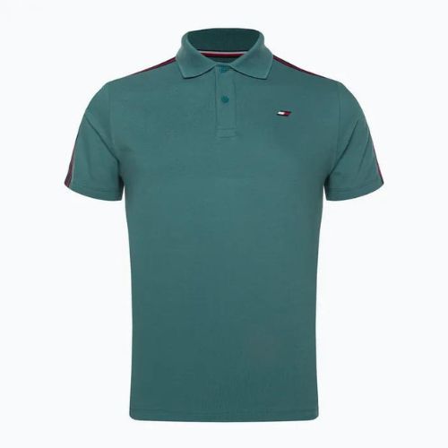 Мъжка тренировъчна тениска Tommy Hilfiger Textured Tape Polo green