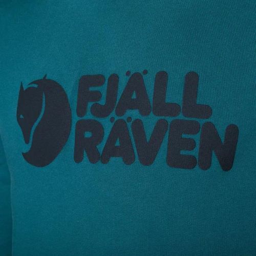 Мъжки суитшърт за трекинг Fjällräven Logo Hoodie deep sea