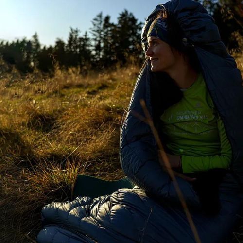 AURA Nom 200 195 cm/дясно стоманен спален чувал