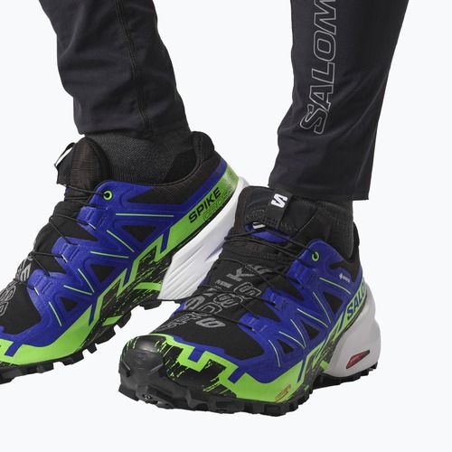 Мъжки обувки за бягане Salomon Spikecross 6 GTX black/surf the web/green gecko