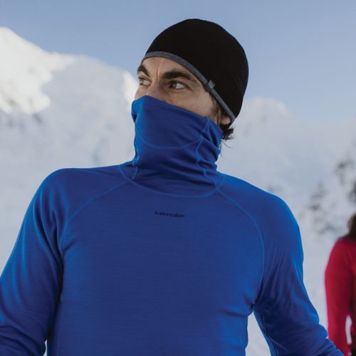 Мъжки термален суитшърт Icebreaker Merino Roll Neck lazurite