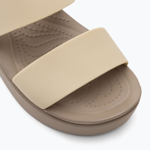 Дамски сандали Crocs Brooklyn Met Low Wedge metal champagne