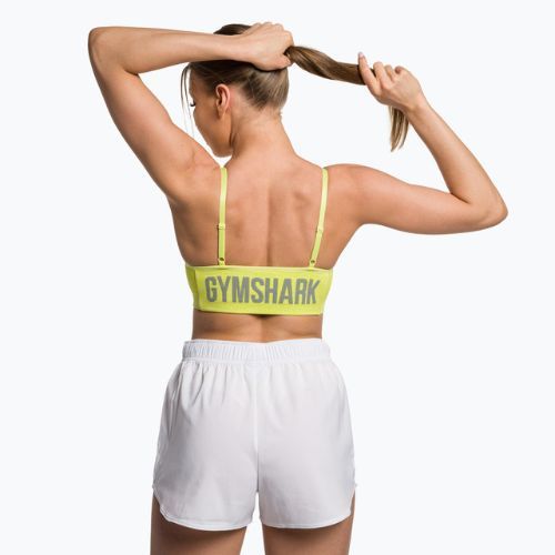 Gymshark Flex Strappy Спортен сутиен за обучение glitch yellow marl