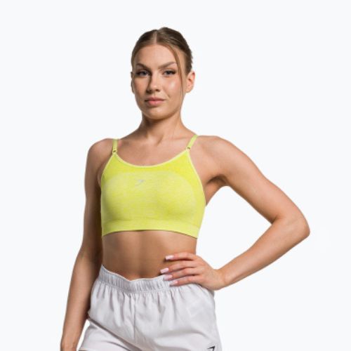 Gymshark Flex Strappy Спортен сутиен за обучение glitch yellow marl