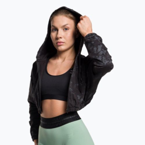 Дамски суитшърт за тренировки Gymshark KK Twins Zip Up Crop black/blue