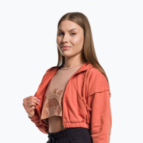 Дамски суитшърт за тренировки Gymshark KK Twins Zip Up Crop orange