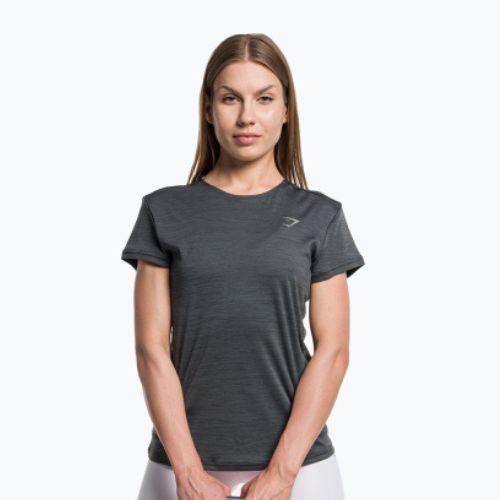 Дамски горнище за бягане Gymshark Running Top SS тъмно/сиво тренировъчна тениска