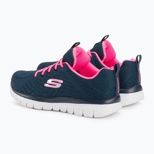 SKECHERS Graceful Get Connected дамски обувки за тренировка в тъмносиньо/горещо розово