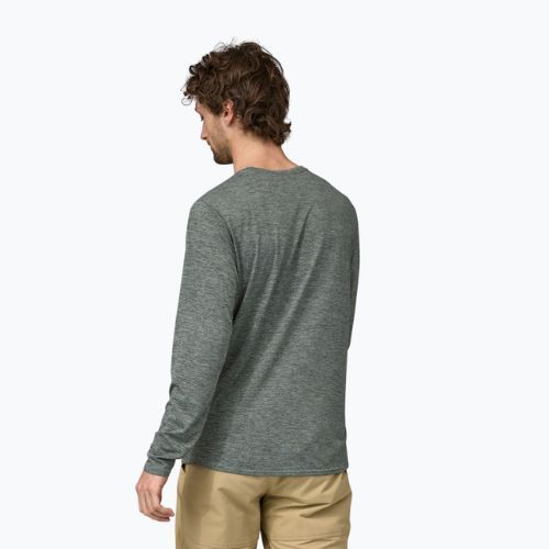 Мъжка риза Patagonia Cap Cool Daily Graphic Shirt-Waters trekking longsleeve chasing peaks/sleet green x-dye