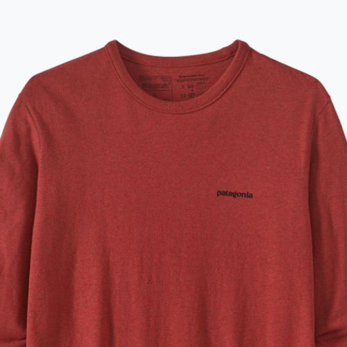 Дамска тениска за трекинг Patagonia P-6 Logo Responsibili-Tee LS burl red