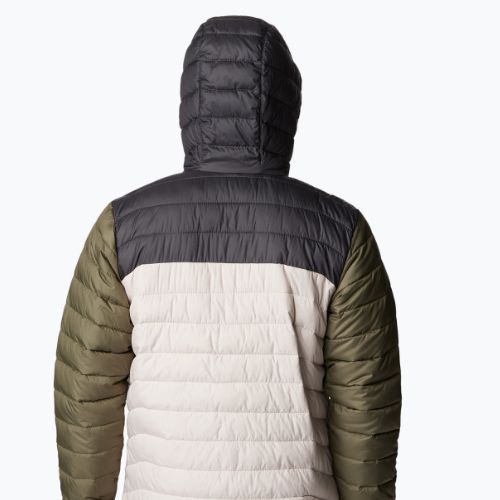 Мъжко пухено яке Columbia Powder Lite с качулка dark stone/shark/stone green
