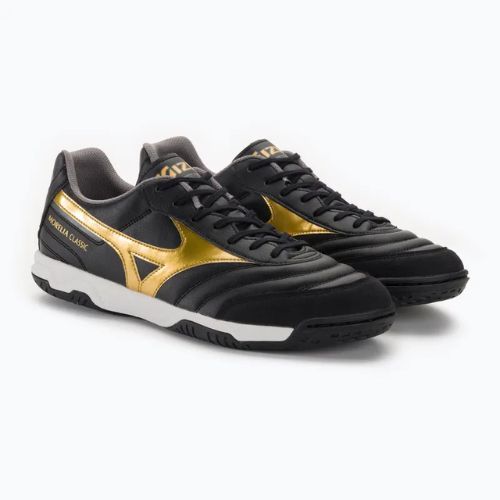 Mizuno Morelia Sala Classic IN black/gold/dark shadow мъжки футболни обувки