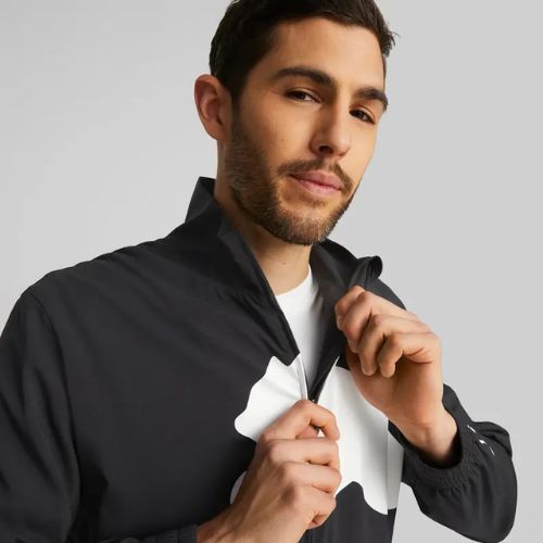 Мъжко яке за тренировка PUMA Train Big Cat Lined Woven puma black