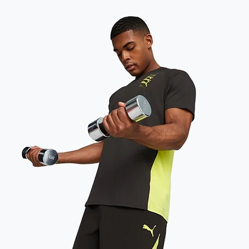 Мъжка тренировъчна тениска PUMA Fit Triblend Ultrabreathe puma black/yellow burst