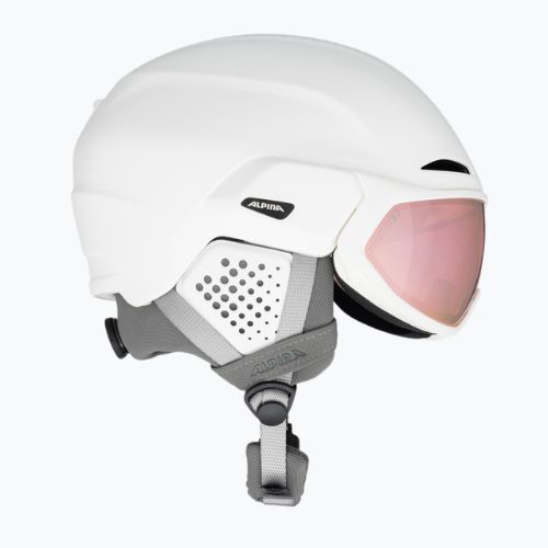 Ски каска Alpina Oro QV Mips бял мат/водно розово
