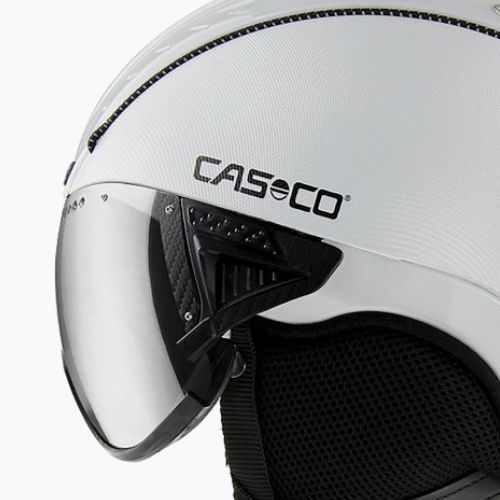 Ски каска CASCO SP-2 Photomatic Visor структуриран бял гланц