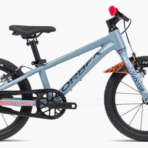 Детски велосипед Orbea MX 16 2023 синкаво сиво/ярко червено