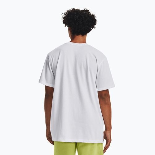 Мъжка тениска Under Armour Logo Emb Heavyweight white/black