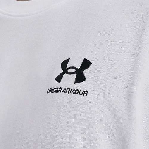 Мъжка тениска Under Armour Logo Emb Heavyweight white/black