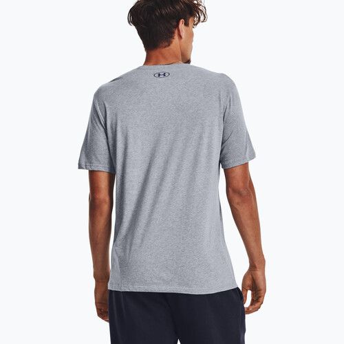 Мъжка тениска Under Armour Big Logo Fill steel light heather/black/royal