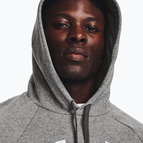 Мъжка качулка Under Armour Rival Fleece Logo HD castlerock light heather/white