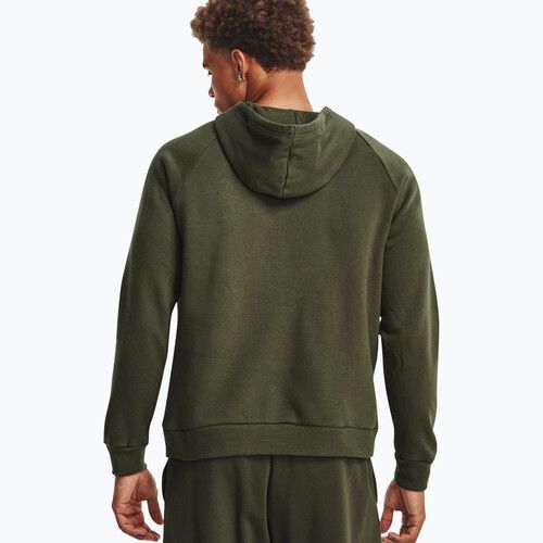 Мъжка качулка Under Armour Rival Fleece Logo HD marine от зелен/бял
