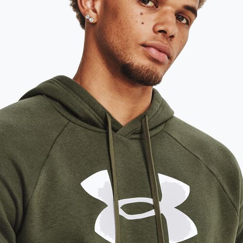 Мъжка качулка Under Armour Rival Fleece Logo HD marine от зелен/бял