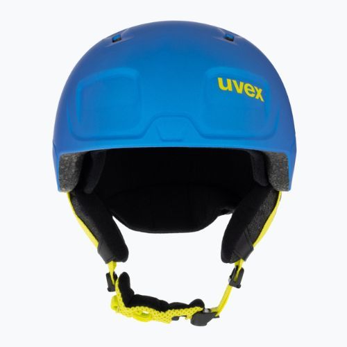 Детска ски каска UVEX Manic Pro blue/lime matt