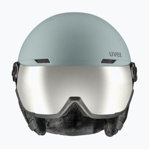 Ски каска UVEX Wanted Visor glacier/rhino matt/mirror silver smoke