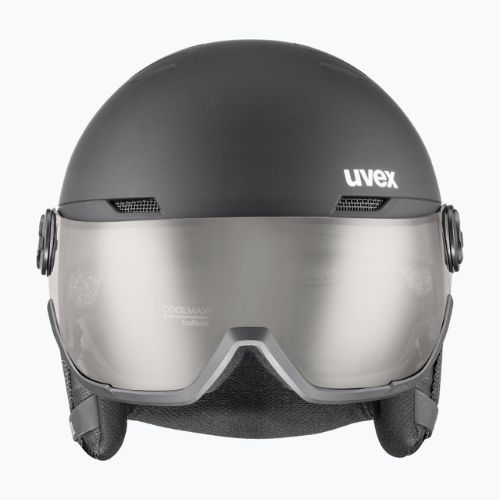 Ски каска UVEX Wanted Visor Pro V black matt/variomatc smoke