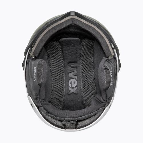 Ски каска UVEX Wanted Visor Pro V white matt/variomatc smoke