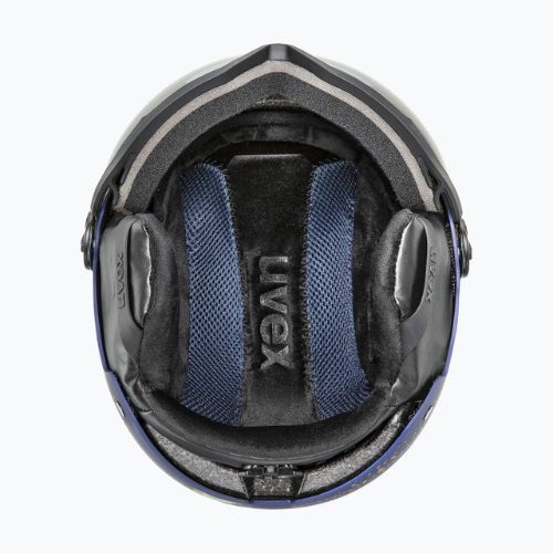 Дамска ски каска UVEX Wanted Visor WE fleece sparkles/gold matt/mirror gold smoke