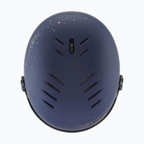 Дамска ски каска UVEX Wanted Visor WE fleece sparkles/gold matt/mirror gold smoke