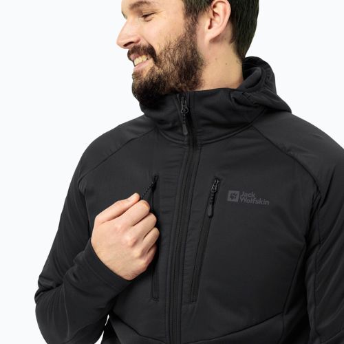 Мъжко хибридно яке Jack Wolfskin Alpgrat Pro Ins Fz черно