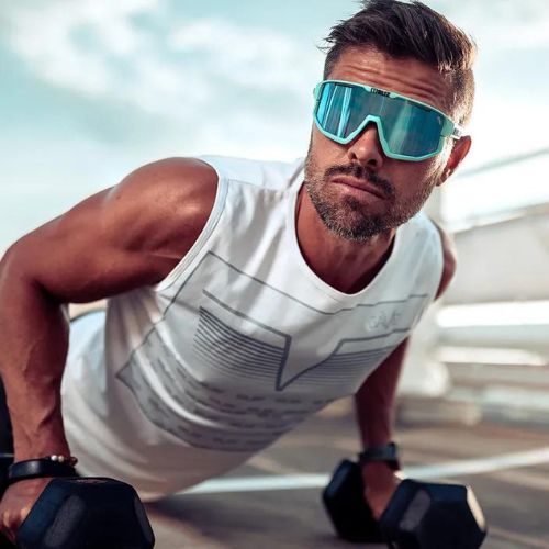 Очила за колоездене Bliz Fusion Nano Optics Nordic Light S2 матови тюркоаз/бегония/виолетово синьо мулти