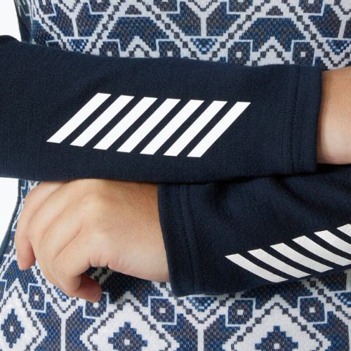 Дамска термоактивна блуза Helly Hansen Lifa Merino Midweight Graphic Crew navy star pixel