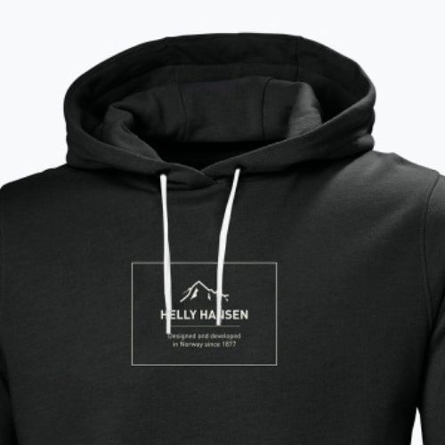 Мъжки потник за трекинг Helly Hansen F2F Organic Cotton Hoodie ebony melange