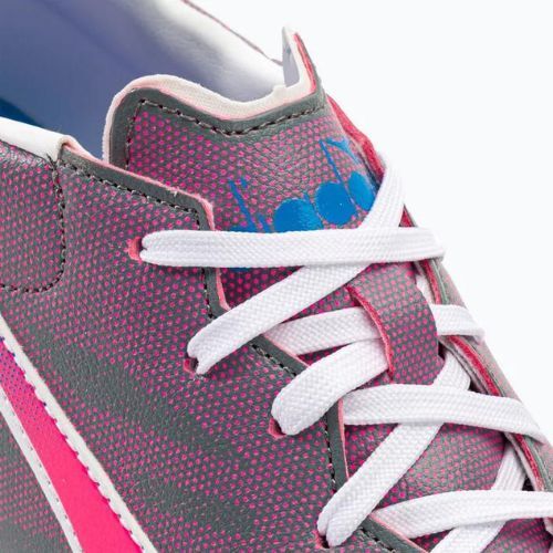 Мъжки футболни обувки Diadora Brasil Elite Veloce GR TFR white/pink fluo/blue fluo