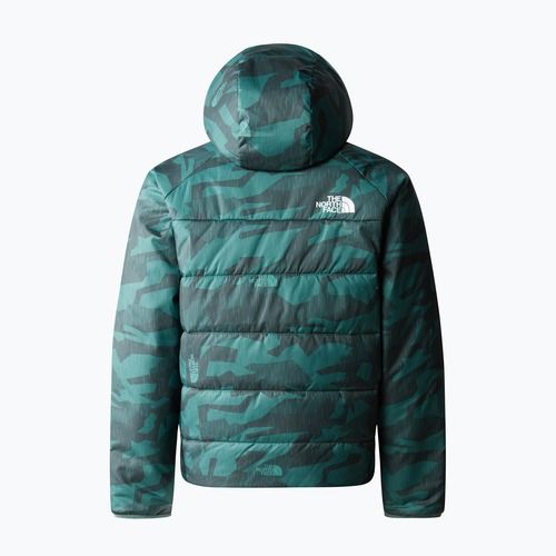 Детско зимно яке The North Face Reversible Perrito dark sage rain camo print/black