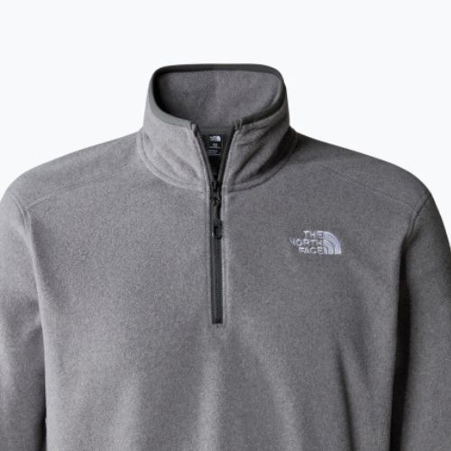 Мъжки суитшърт с полар The North Face 100 Glacier 1/4 Zip medium grey heather