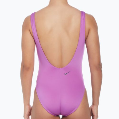 Дамски бански костюм от една част Nike Multi Logo U-Back fuchsia dream