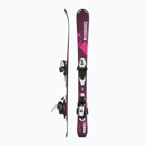 Детски ски за спускане Salomon Lux Jr S + C5 bordeau/pink