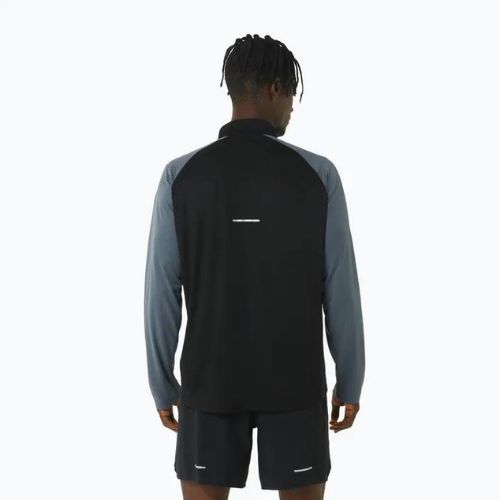 Мъжки ASICS Icon 1/2 Zip performance black/carrier grey за бягане с дълъг ръкав