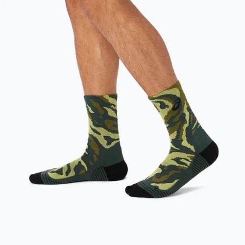 ASICS Color Camo Run Crew дъждовна гора/кактус/жълти чорапи за бягане