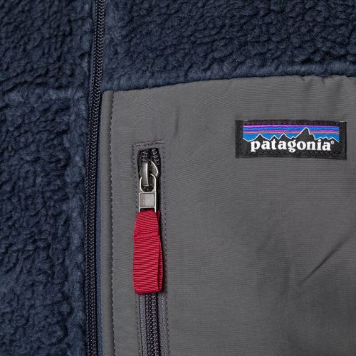 Мъжки суитшърт Patagonia Classic Retro-X с полар new navy w/wax red