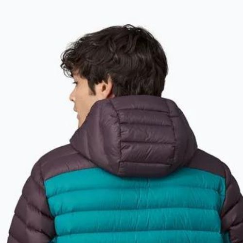 Мъжко пухено яке Patagonia Down Sweater Hoody belay blue