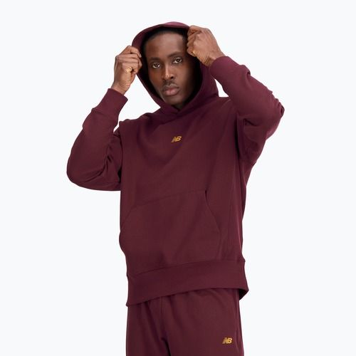 Мъжки суитчър New Balance Athletics Remastered Graphic French Terry в цвят бордо