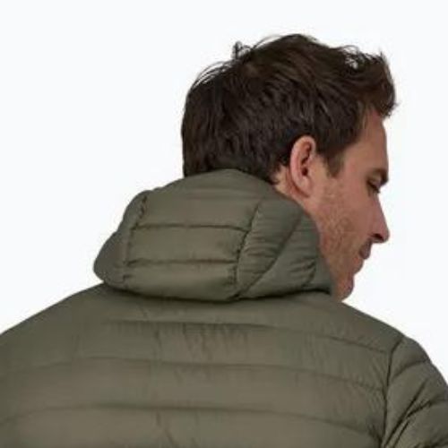 Мъжко пухено яке Patagonia Down Sweater Hoody basin green
