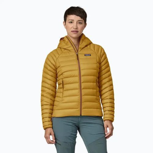 Дамско пухено яке Patagonia Down Sweater Hoody cosmic gold