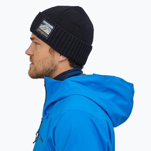 Patagonia Brodeo Beanie зимна шапка с лого ridge/classic navy